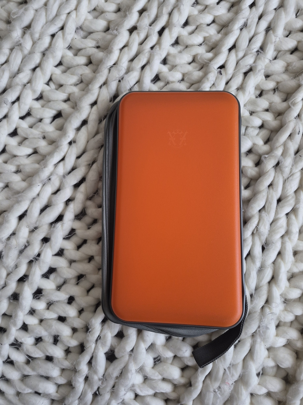 Portable Orange Hard Shell CD - DVD Electronics Case